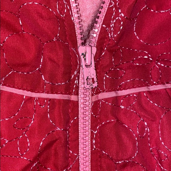 Okie Dokie Fleece Lined Embroidered Pink Jacket - Picture 3 of 4